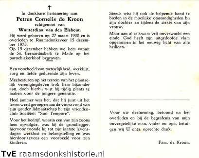 Petrus Cornelis de Kroon-Wouterdina van den Elshout